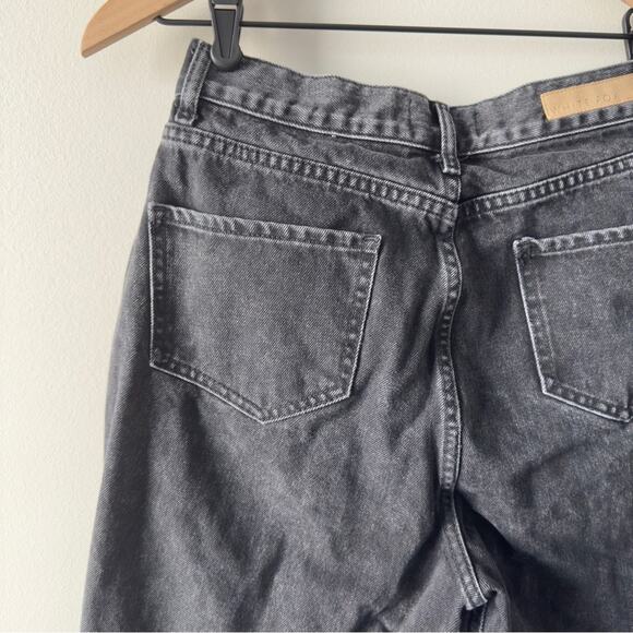 White Fox Stylish Straight Leg Jeans Black Denim Pants Dark Gray Charcoal casual - Picture 3 of 10